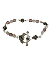 Load image into Gallery viewer, 7 3/4” Rose Toggle Clasp Bracelet