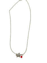 Load image into Gallery viewer, Poinsettia Silver Charm Necklace