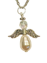 Load image into Gallery viewer, 18" Silver Necklace with Angel Pendant