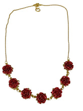 Load image into Gallery viewer, Dark Red Rose Jewelry Set