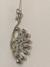 Load image into Gallery viewer, Rhinestone Jeweled Peacock Charm Necklace