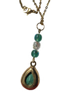 Load image into Gallery viewer, Gold-Silky Sage Teardrop Pendant Necklace