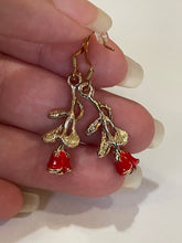 Load image into Gallery viewer, 1.5" Rose Dangle Earrings