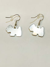 Load image into Gallery viewer, Black Scottie Dog Enamel Charm W/Rhinestone Earrings