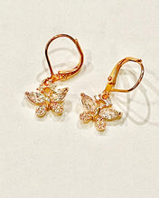 Load image into Gallery viewer, Gold Butterfly Leverback Earring Hooks