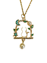 Load image into Gallery viewer, 20&quot; Cat Connector Gold Tone Charm Necklace
