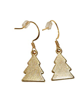 Load image into Gallery viewer, Green Christmas Tree Earrings
