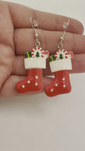 Load and play video in Gallery viewer, Christmas Stocking Earrings
